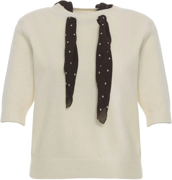 Pulover Semicouture alb din lana
