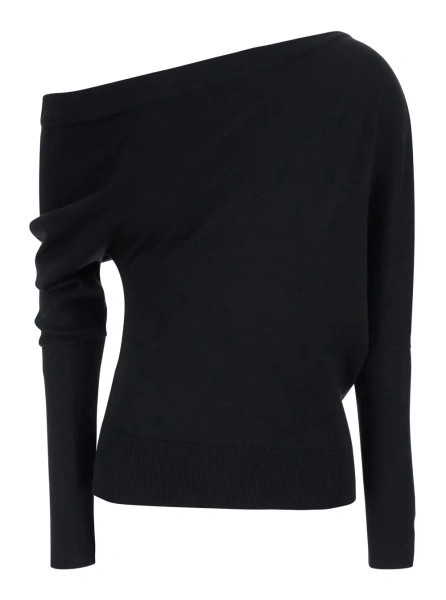 Pulover Tom Ford negru din lana si matase