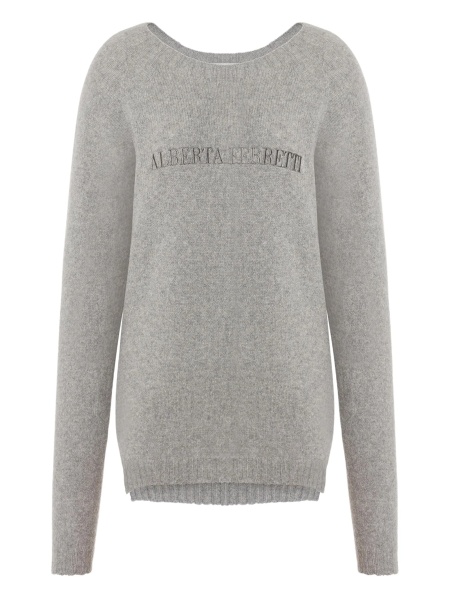 Pulover tricotat Alberta Ferretti gri