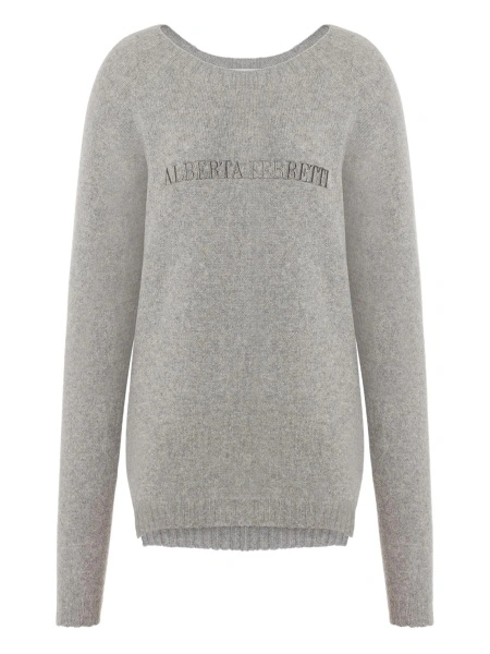 Pulover tricotat Alberta Ferretti gri