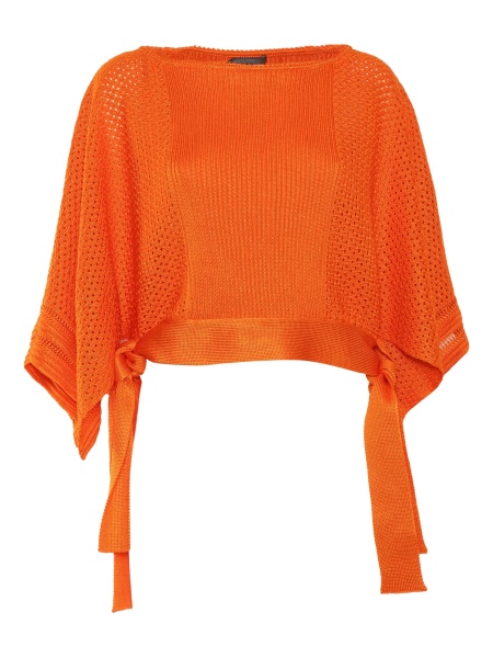 Pulover tricotat Alberta Ferretti portocaliu