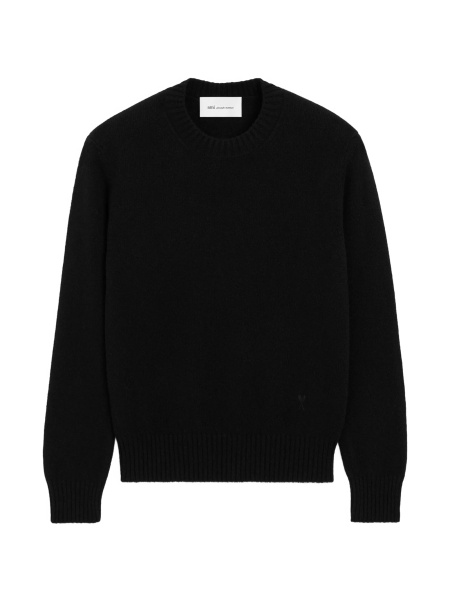Pulover tricotat AMI Paris ami de coeur negru
