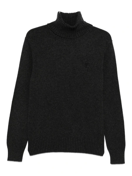 Pulover tricotat AMI Paris gri