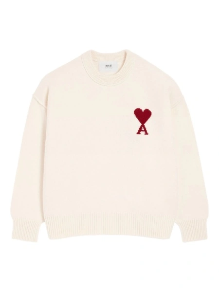 Pulover tricotat AMI Paris neutru