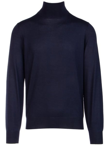 Pulover tricotat Brunello Cucinelli albastru