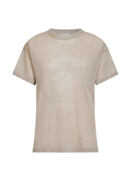 Pulover tricotat Brunello Cucinelli neutru