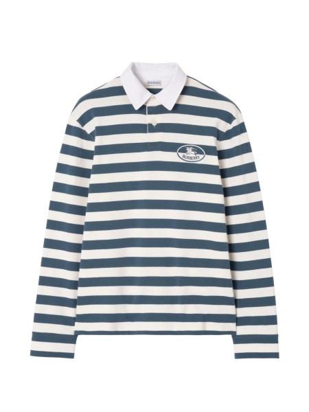 Pulover tricotat Burberry albastru din mother of pearl