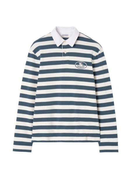 Pulover tricotat Burberry albastru din mother of pearl