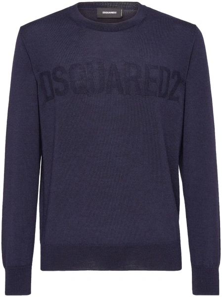 Pulover tricotat DSQUARED2 albastru