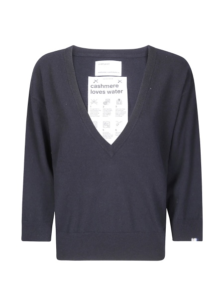 Pulover tricotat EXTREME CASHMERE albastru din casmir