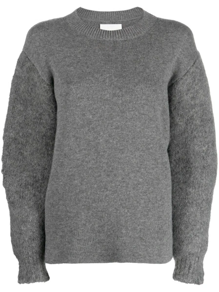 Pulover tricotat Jil Sander gri
