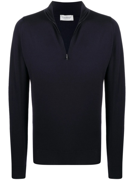 Pulover tricotat John Smedley albastru
