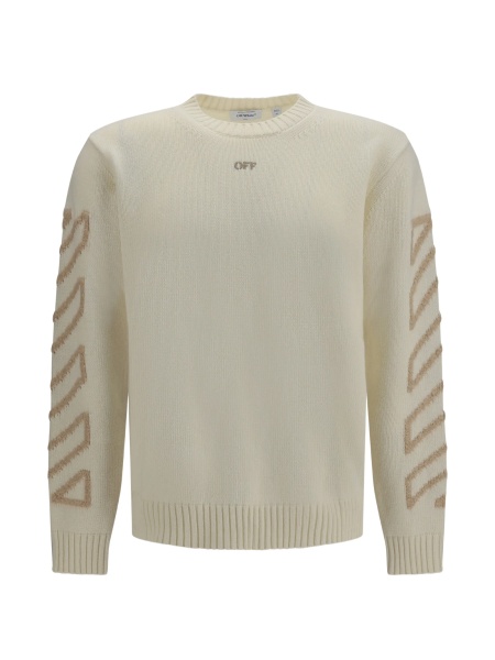 Pulover tricotat Off-White neutru