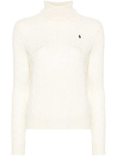 Pulover tricotat Ralph Lauren alb