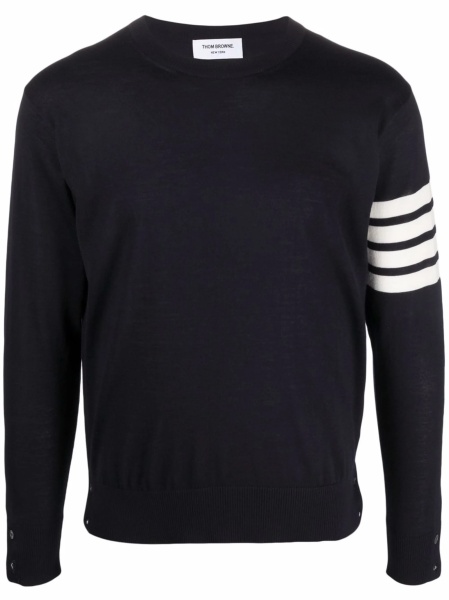 Pulover tricotat Thom Browne albastru