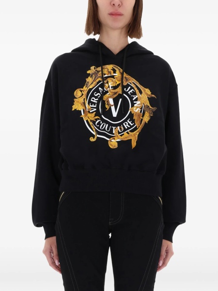 Pulover tricotat Versace Jeans Couture negru