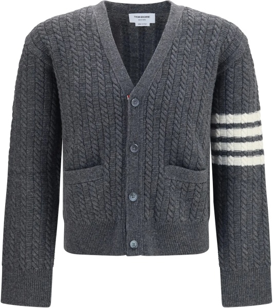 Pulover V-neck Sweater with Anchor embroidery on the back