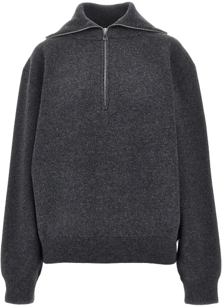 Pulover Wool and cashmere half-zip sweater