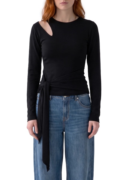 Pulovere Cut-Off Top With Sash