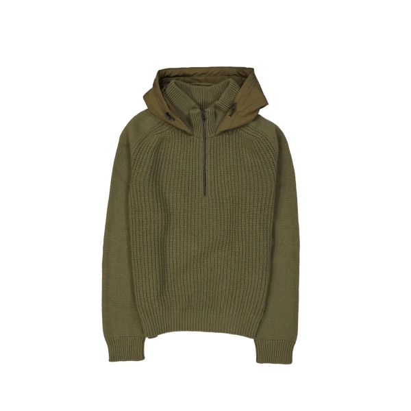 Pulovere Herno Long-Sleeved Hooded Knitted Jumper