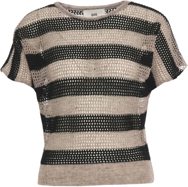 Pulovere Linen blend knit top