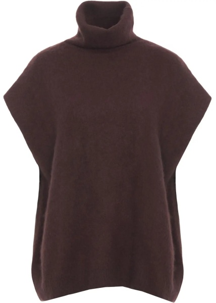 Pulovere Poncho with turtleneck