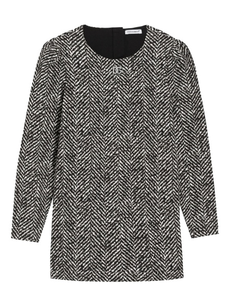 Rochie casual Dolce & Gabbana neagra din elastan si bumbac