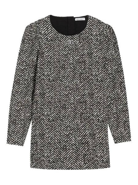 Rochie casual Dolce & Gabbana neagra din elastan si bumbac
