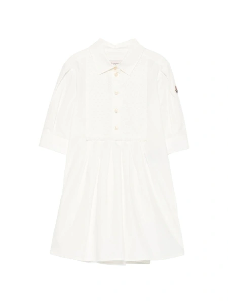 Rochie casual Moncler alba din bumbac