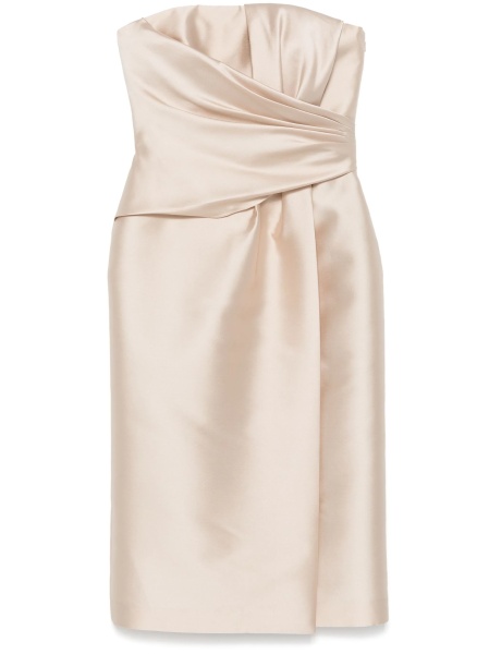 Rochie de ocazie Alberta Ferretti neutra din polyester si matase