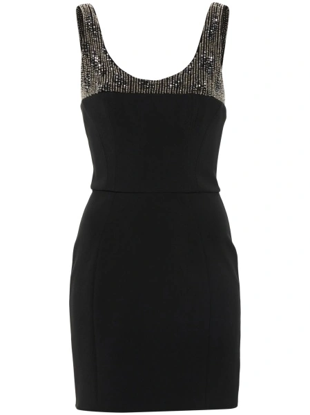 Rochie de ocazie Elisabetta Franchi neagra din elastan si sticla