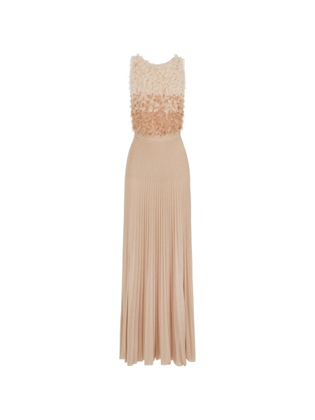Rochie de seara Elisabetta Franchi neutra din polyester si vascoza