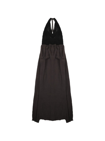 Rochie de zi 120% LINO gri din in si poliamida