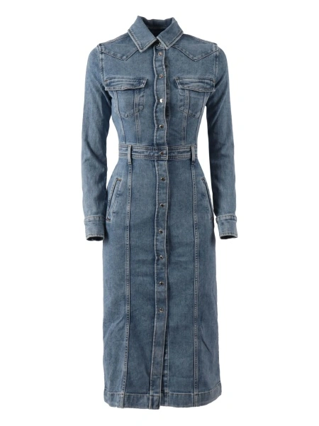 Rochie de zi 7 For All Mankind albastra