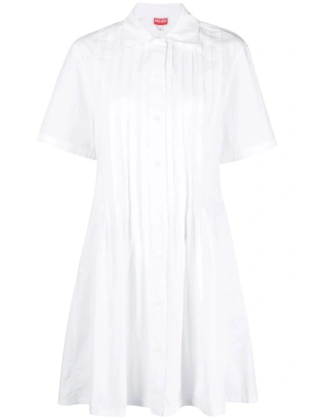Rochie de zi Kenzo alba din bumbac