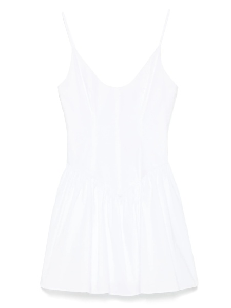 Rochie de zi STAUD alba din bumbac si elastan