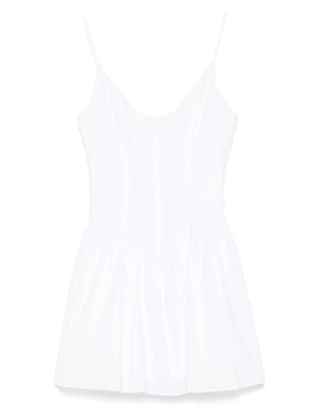 Rochie de zi STAUD alba din bumbac si elastan