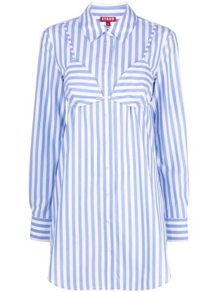 Rochie de zi STAUD albastra din bumbac