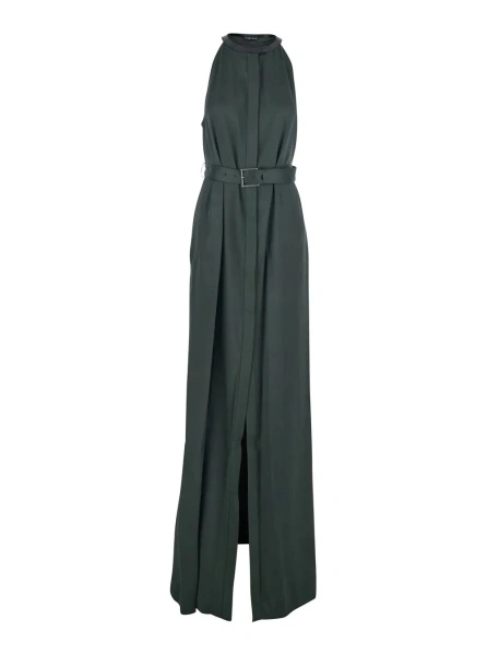 Rochie lunga Tom Ford verde din vascoza