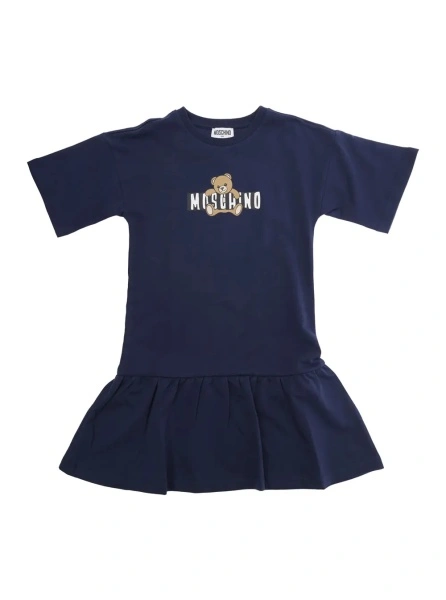 Rochie MoschinoS albastra din bumbac