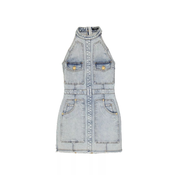 Rochii Balmain Denim Mini Dress