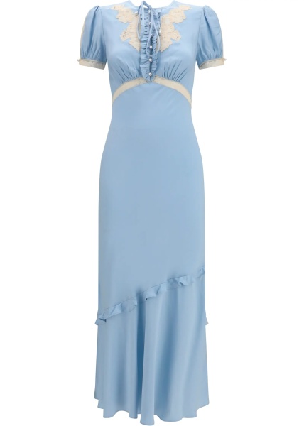 Rochii Midi Dress in viscose and lace
