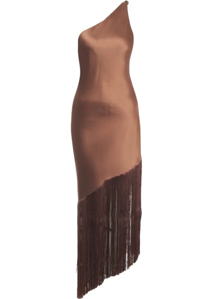 Rochii One-shoulder dress with fringes 'Kiwi'