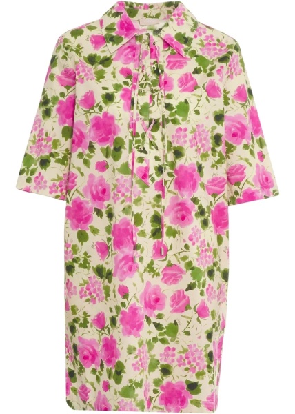 Rochii Poplin dress with a floral print