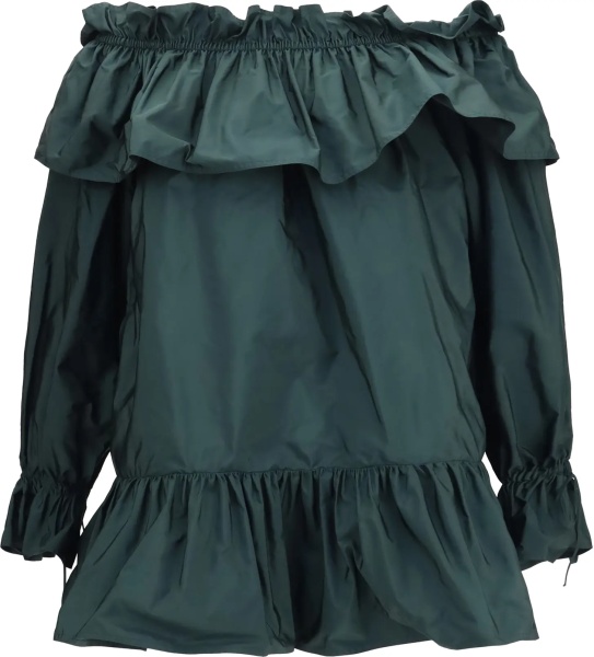 Rochii Ruffled Nylon Poplin Dress