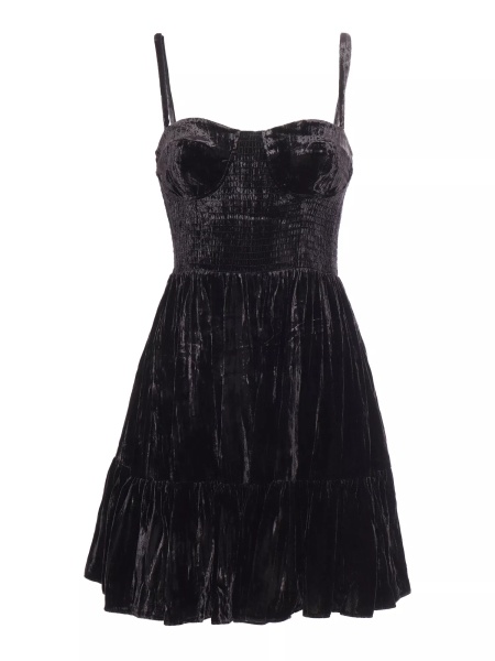 Rochii VELVET BUSTIER SMOCK DRESS