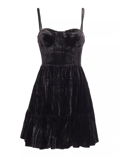 Rochii VELVET BUSTIER SMOCK DRESS