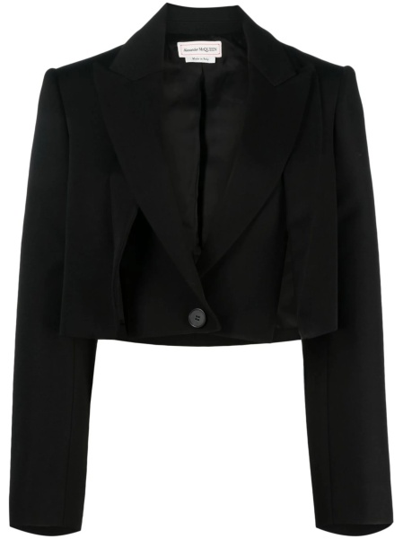 Sacou Alexander McQueen negru din lana