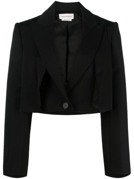 Sacou Alexander McQueen negru din lana
