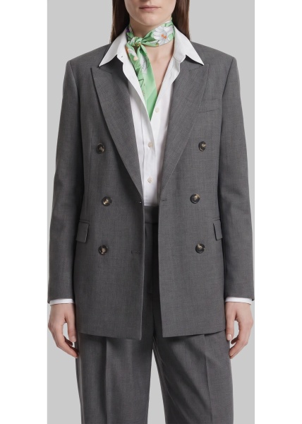 Sacou Anthracite Double-Breasted Jacket